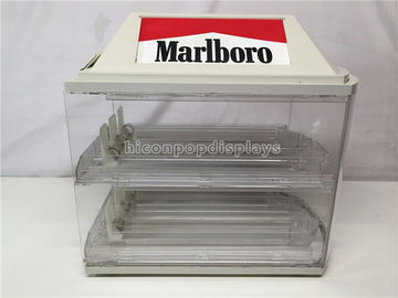 Κίνα Εκλεκτής ποιότητας ακρυλική περίπτωση επίδειξης τσιγάρων του Marlboro διαφανή γυαλισμένα 2 - βαλμένος σε στρώσεις προμηθευτής