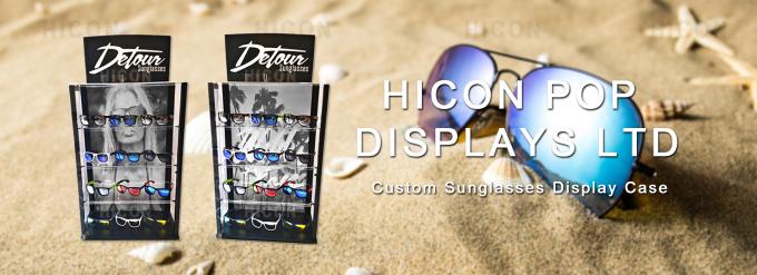 Tabletop ακρυλικό ράφι επίδειξης Eyewear για το κατάστημα εμπορικών σημάτων 5 ζευγάρια προώθησης γυαλιών ηλίου